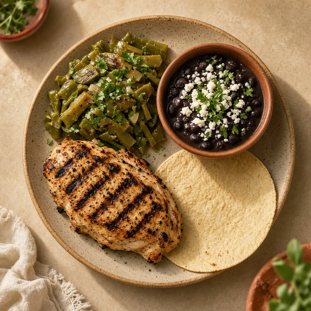 Illustrative photo of a Mexican plate. Not a patient.